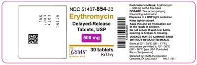 51407-854-30ol (Erythromycin DR Tablets)